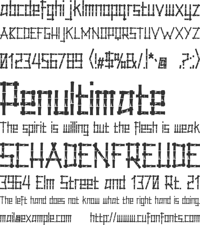 Little Bamboo font preview