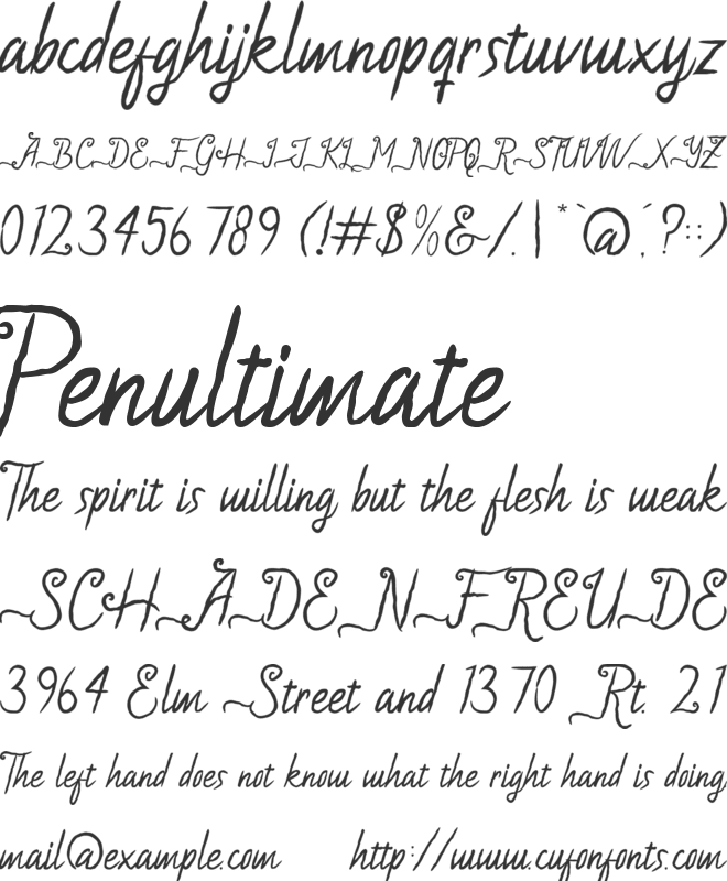 Guapala font preview