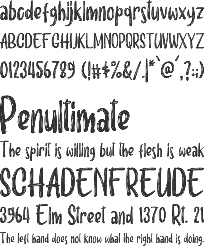 Gomballin font preview