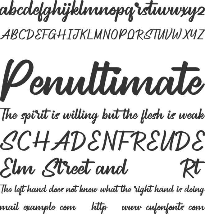 Housefront Demo font preview