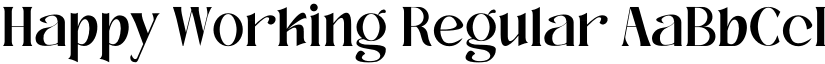 Happy Working Regular font