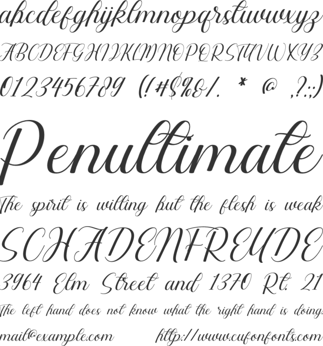Yuliya font preview