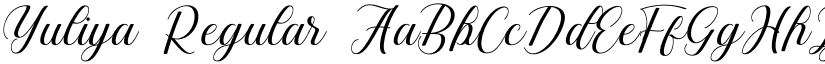 Yuliya Regular font