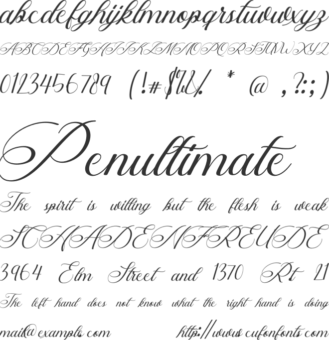 Marsyanda font preview