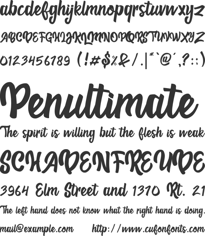 Weastream font preview