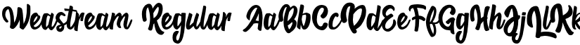 Weastream Regular font