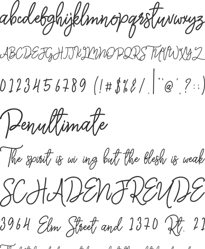 Monalisa Monoline Script font preview