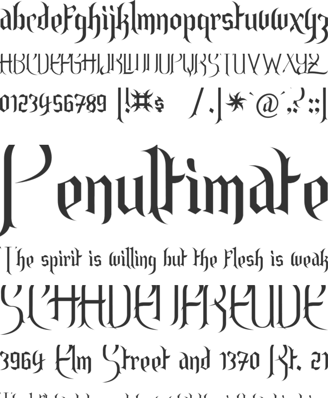 Endor font preview