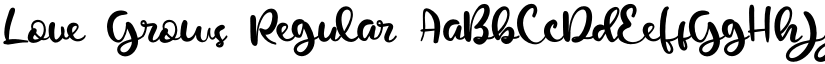 Love Grows Regular font