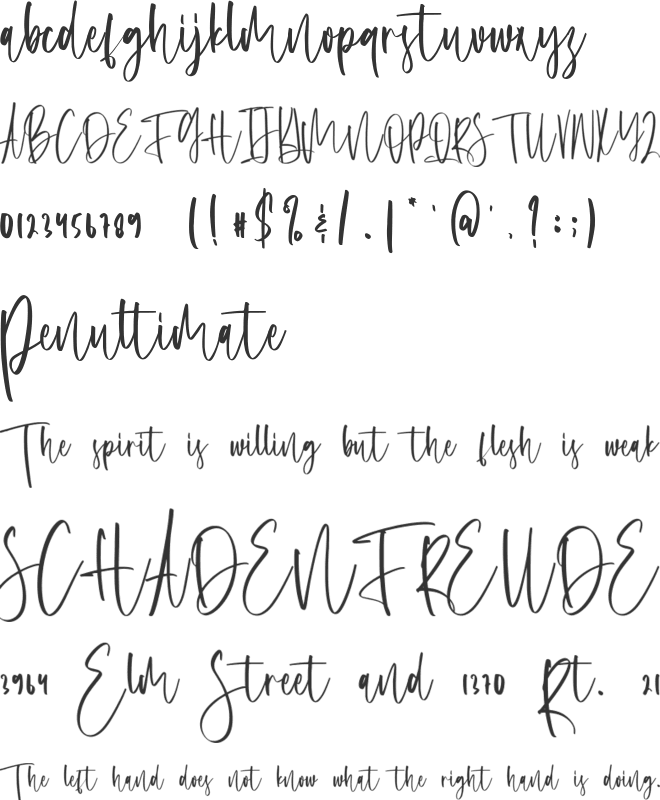 Heirloom font preview