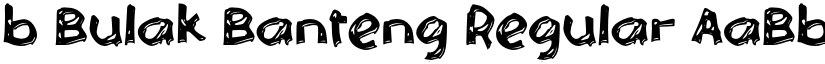 b Bulak Banteng Regular font
