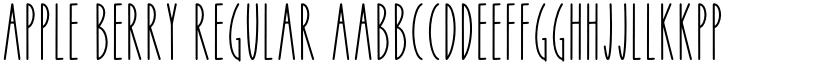 APPLE BERRY Regular font