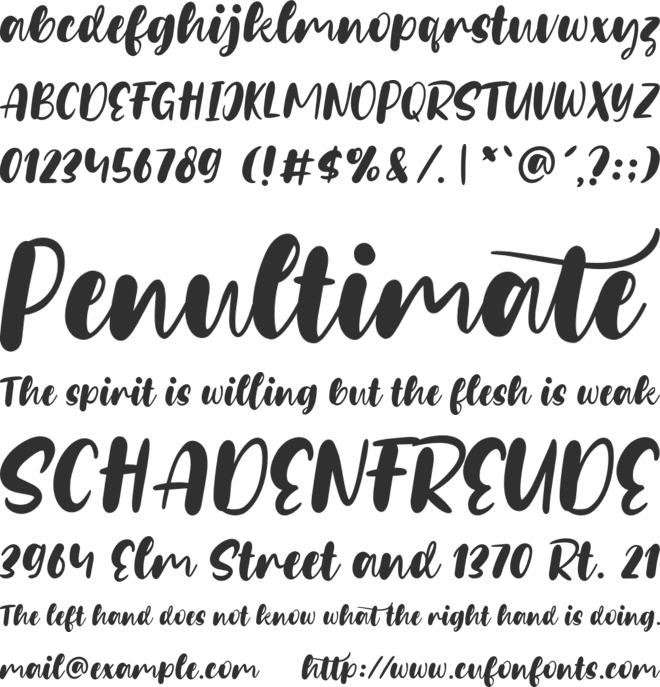 Fillate font preview