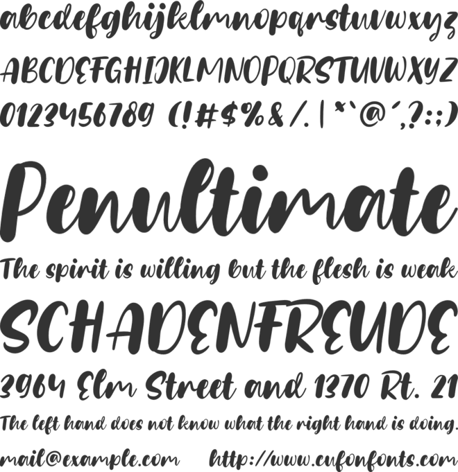 Fillate font preview