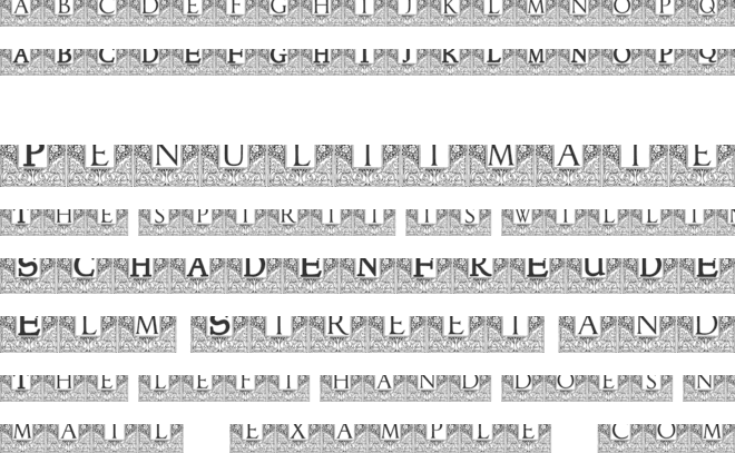 Topiary_Initials font preview