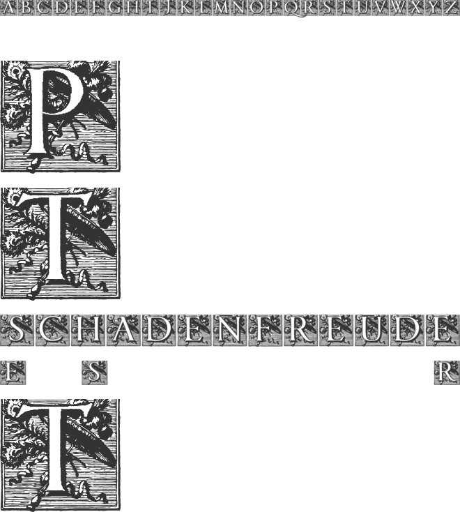 PompadourInitials font preview