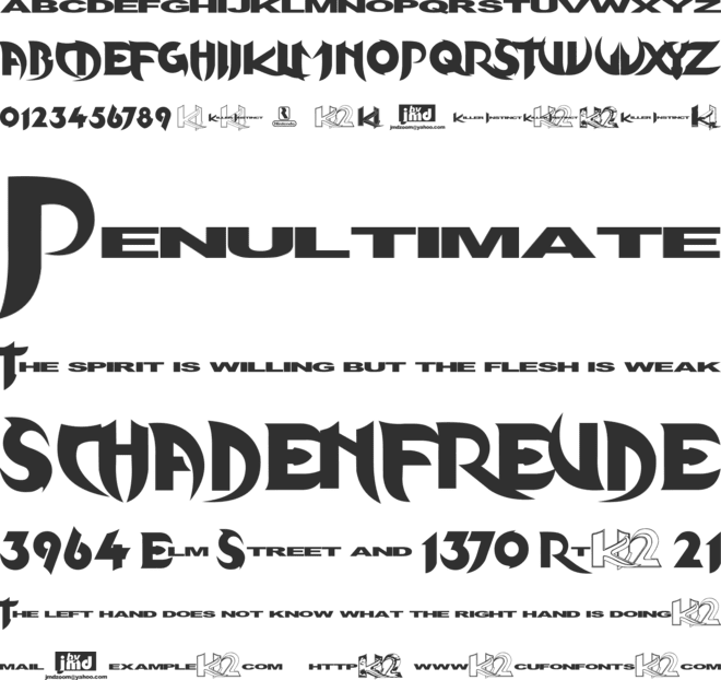KInifed font preview