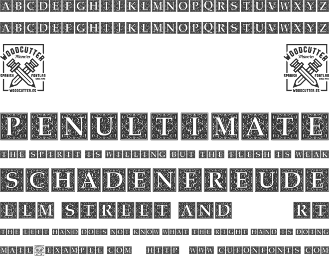 Baroque Explosion font preview