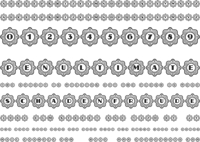 Aafia Capitals font preview