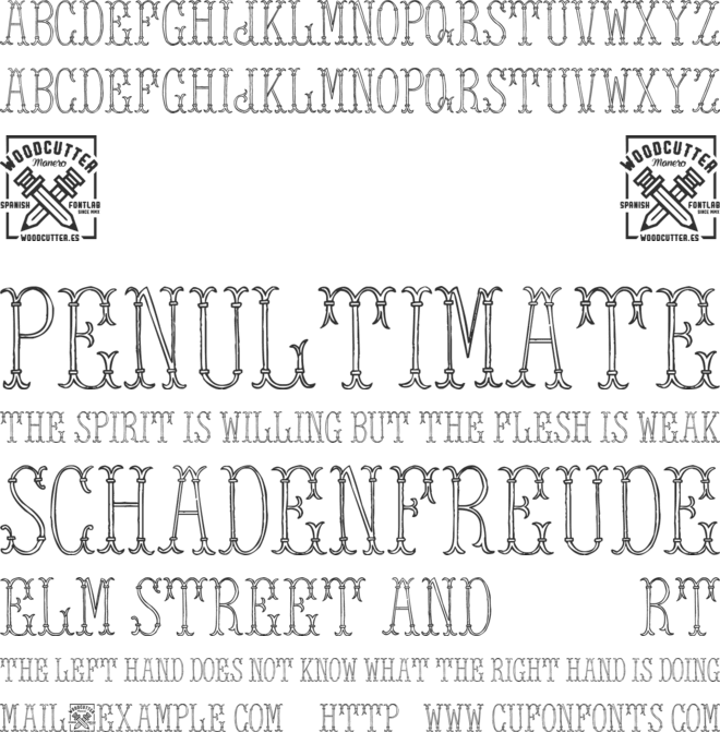 Tower of London font preview