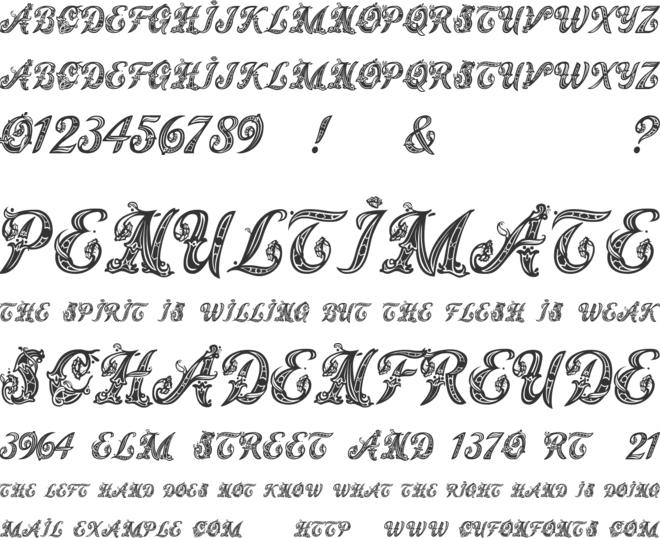 Magic Fleurons font preview