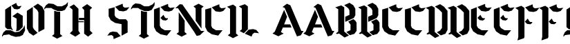 Goth Stencil font download