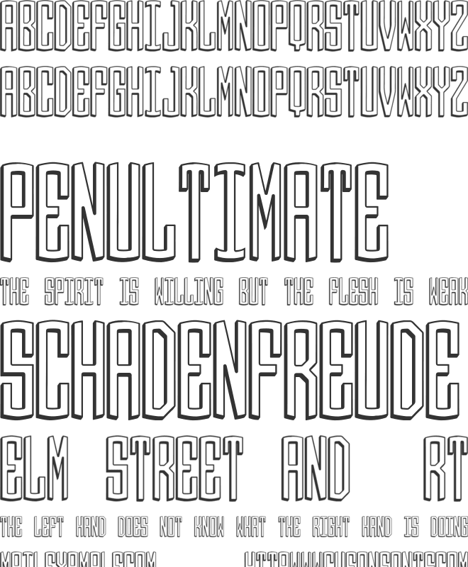 Round_3D_Monogram_Center font preview