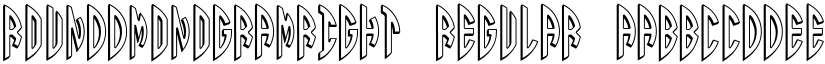 Round_3D_Monogram_Right Regular font