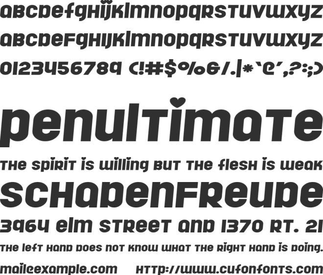 Rollergirls font preview