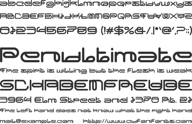 Worm font preview
