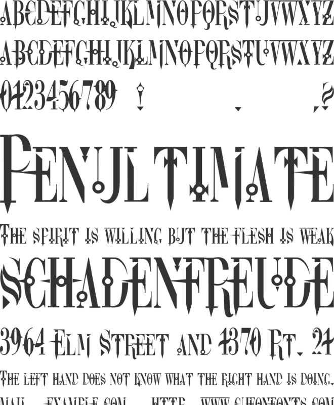 DreamScar font preview