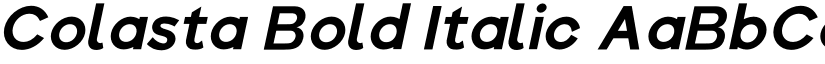 Colasta Bold Italic font
