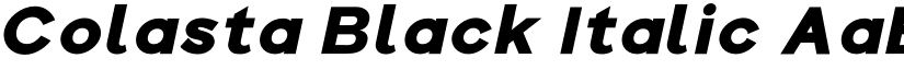 Colasta Black Italic font