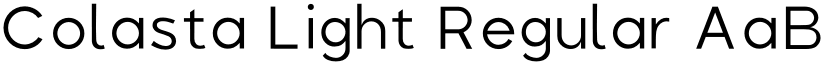Colasta Light Regular font