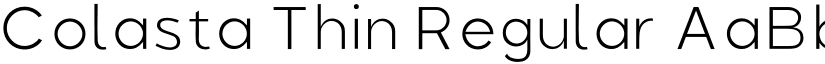 Colasta Thin Regular font