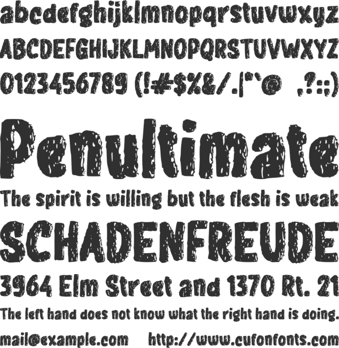 c Caves font preview