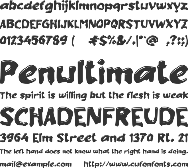 c Cabe Pedas font preview