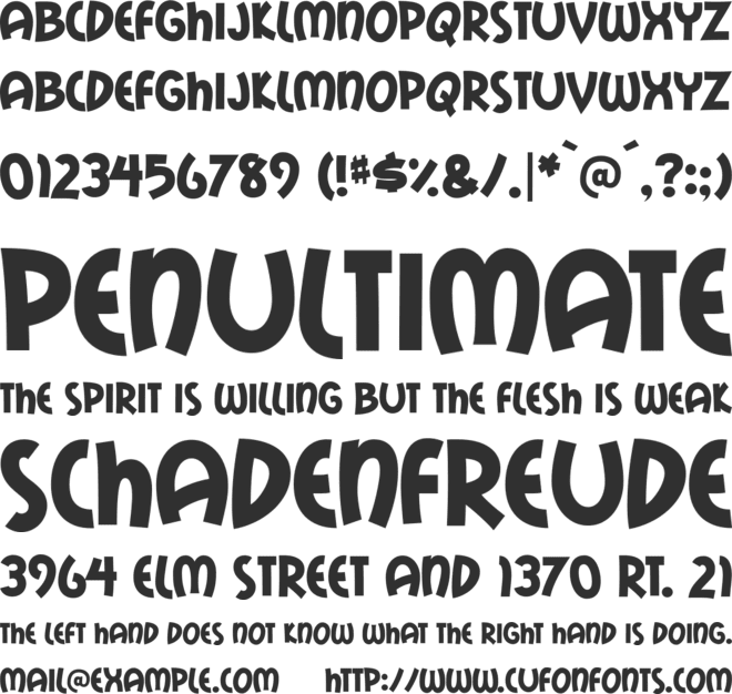 Mail Ray Stuff font preview