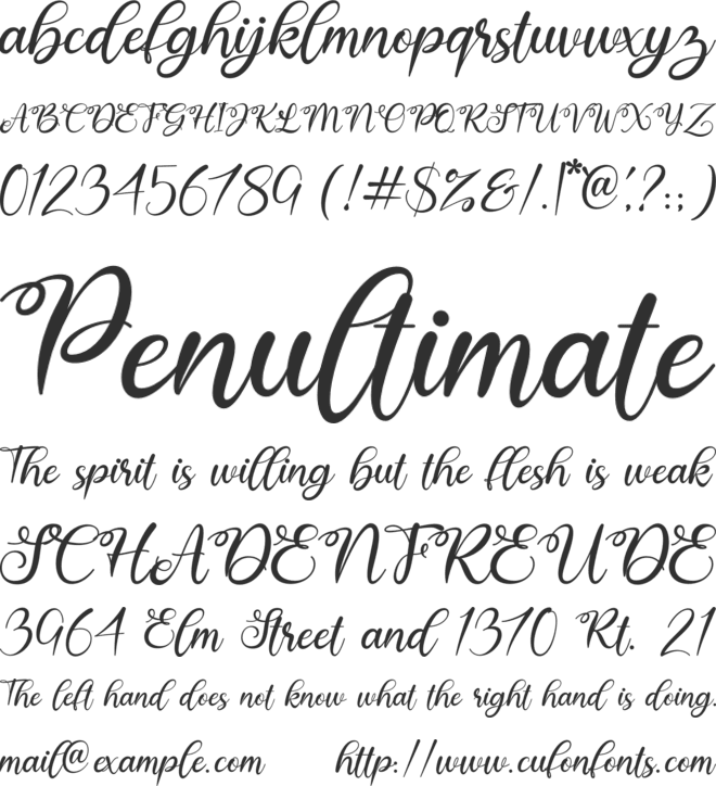 real love font preview