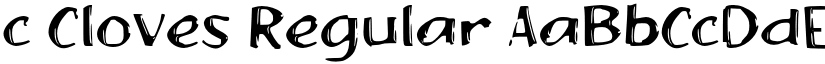 c Cloves Regular font
