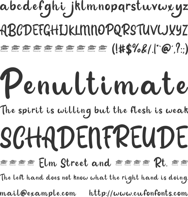 Devil Lairs font preview