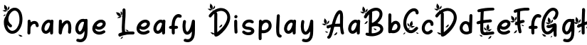 Orange Leafy Display font