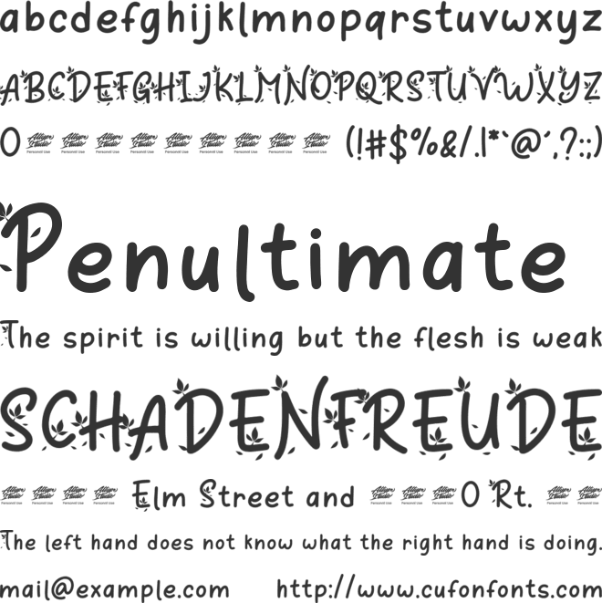 Orange Leafy font preview
