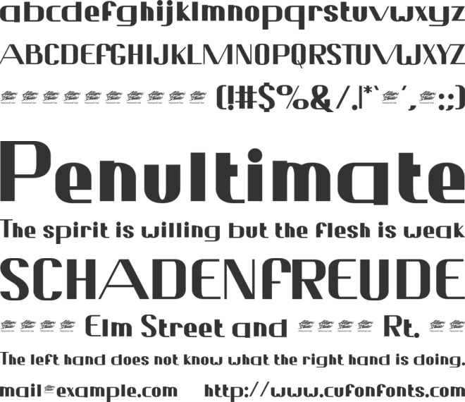 Sulatty font preview