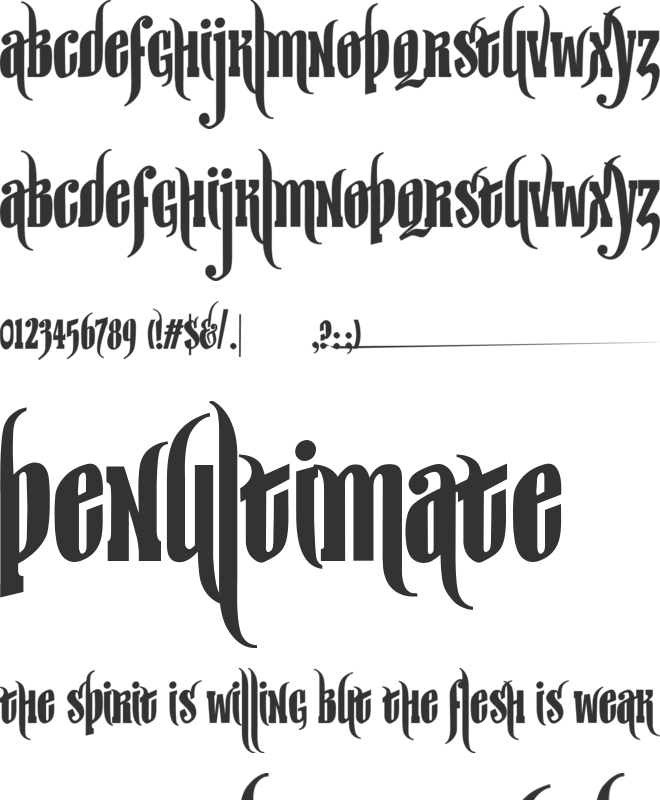 Sir William font preview