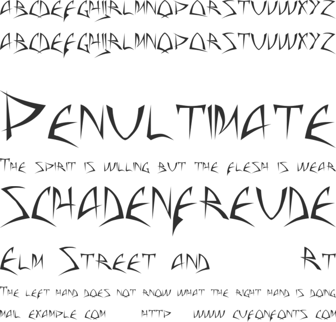 Baphomet font preview