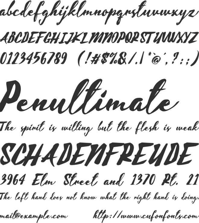 Aline font preview