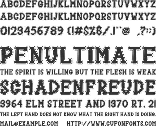 Schoolkid font preview