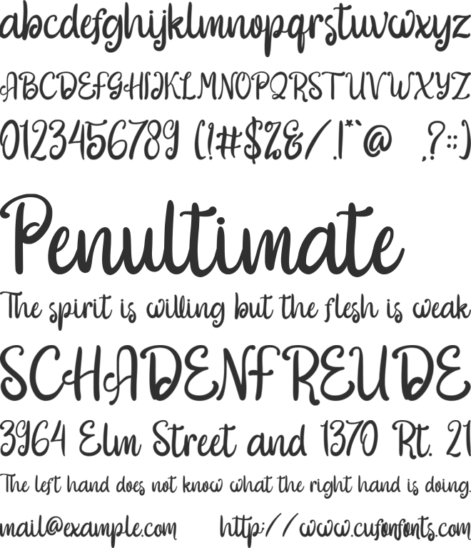 The Anttair font preview