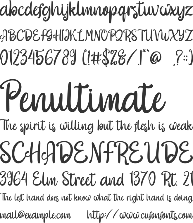 The Anttair font preview